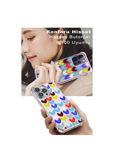 Prinrify Xiaomi Redmi Note 12 Pro 5g Water Color 1 Baskılı Şeffaf Köşe Korumalı Antişok Kılıf