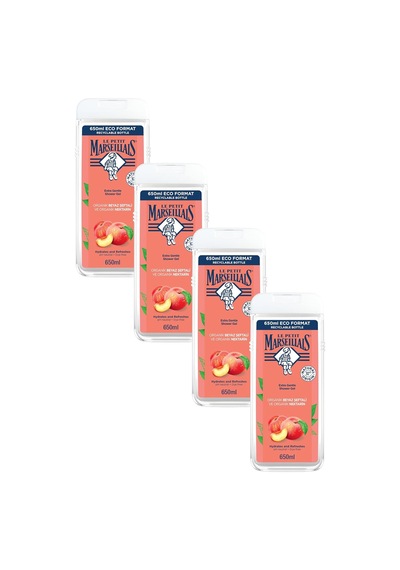 Duş Jeli Beyaz Şeftali & Nektarin 4 X 650 Ml Açık Mavi