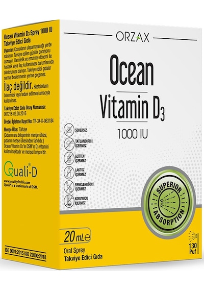 Ocean Vitamin D3 1000 Iu 20 Ml Sprey / 130 Doz