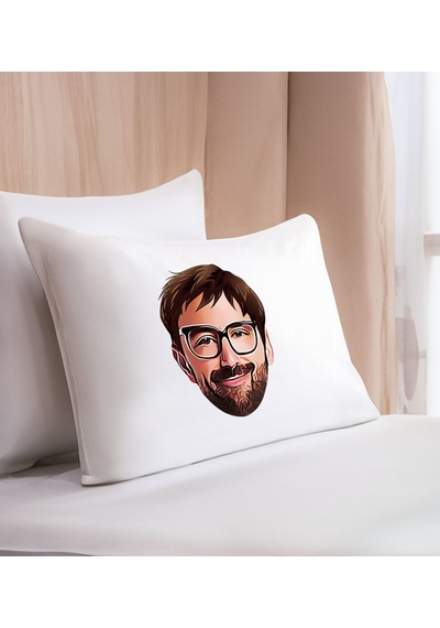 Bk Gift Kişiye Özel Karikatürlü Pamuklu Yastık Kılıfı Ve Göz Bandı Uyku Seti-1, Tasarım Ev Tekstili, Uyku Bandı, Ev Hediyesi