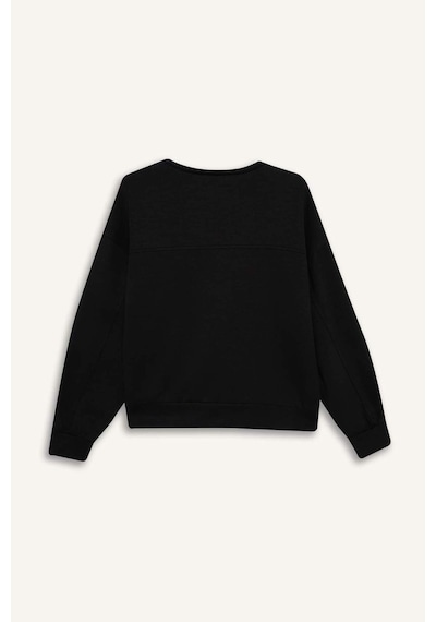Defacto Bisiklet Yaka Modal Sweatshirt G2913ax25aubk81 Siyah