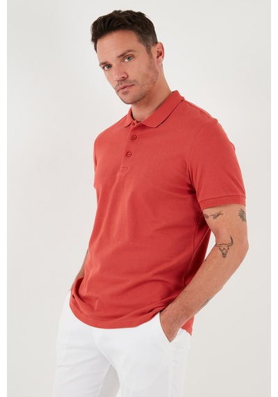 Buratti Pamuklu Regular Fit Düğmeli Erkek Polo Yaka T Shirt 5902127 Kiremit Buratti Pamuklu Regular Fit Düğmeli Erkek Polo Yaka T Shirt 5902127 Kiremit