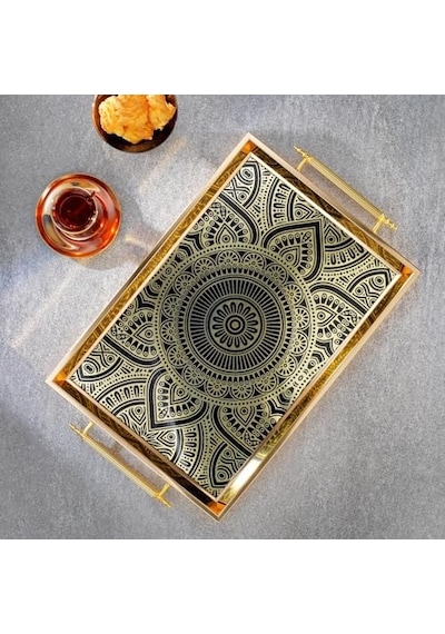 Kunst Tepsi 1 Parça-gold01 Açık Bej