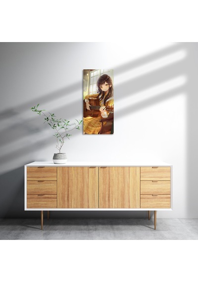 Cakasepetim Gitarlı Kız Animasyon Ahşap Mdf Tablo