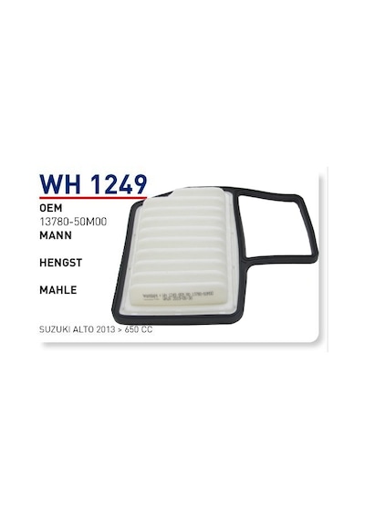 WUNDER WH1249 HAVA FİLTRESİ - SUZUKI ALTO 2013 - 650 CC