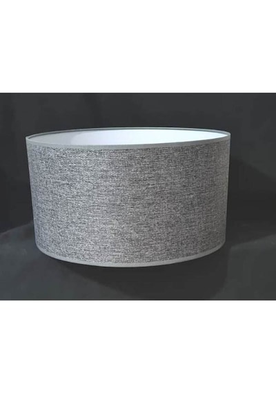 Gri Abajur Başlığı Silindir Kumaş Çap 30 Cm A865 Gri