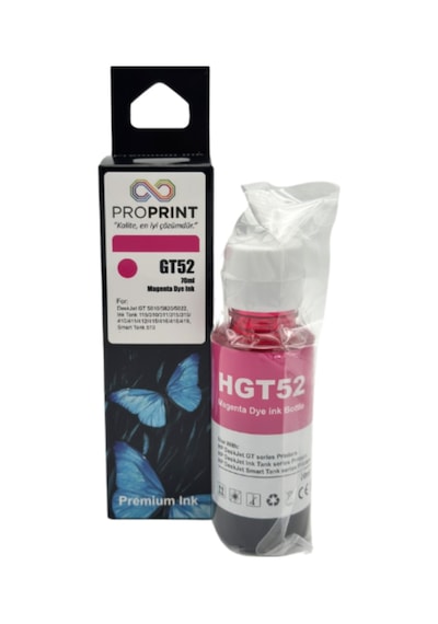 Proprint Hp Gt52 Kırmızı Uyumlu Mürekkep 70 Ml Gt-5812 - Gt-5820