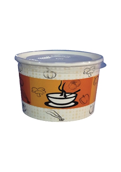 16 Oz Karton Çorba Kasesi Kapaklı 500 Adet