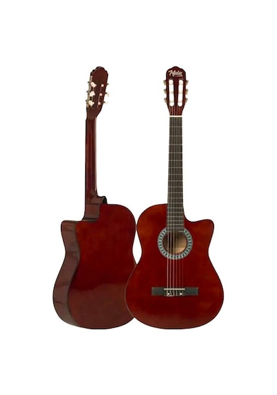 Midex CG-390BR-XBAG Klasik Gitar 4/4 Sap Ayarlı Kesik Kasa (Çanta Tuner Askı Capo Metod Pena)