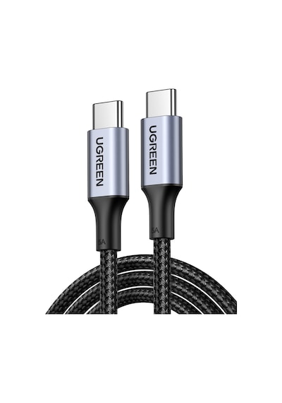 Ugreen Usb-c 100w 5a Qc Pd Örgülü Hızlı Şarj Kablosu, 2 M, Siyah, 70429