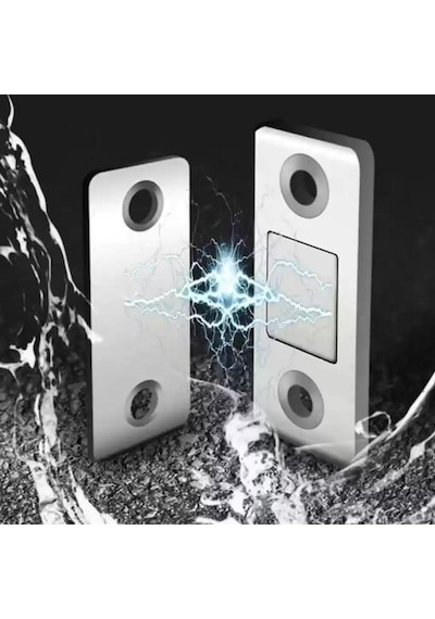 Zhltools 2 Çift Çok Amaçlı Kapı Kapak Dolap Çekmece Mobilya Durdurucu Kapatıcı Mıknatıslar Gümüş