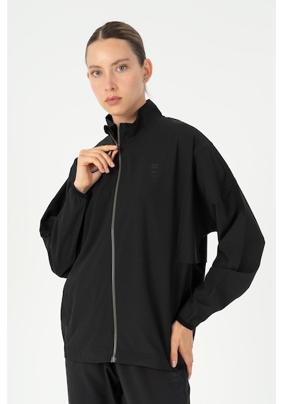 Maraton Comfort Kadın Dik Yaka Siyah- Tracktop Siyah-