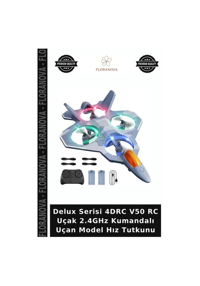 Delux Serisi 4drc V50 Rc Uçak 2.4ghz Kumandalı Uçan Model Hız Tutkunu