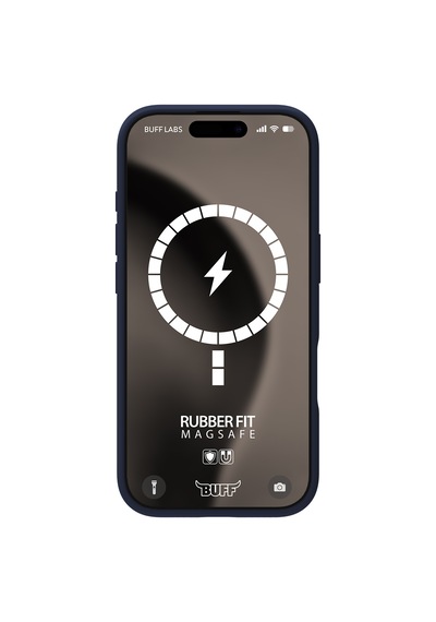Apple Uyumlu iPhone Buff 16 Pro Max Magsafe Rubber Fit Silikon Kılıf Stormblue
