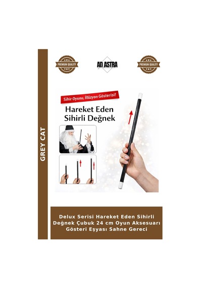 Delux Serisi Hareket Eden Sihirli Değnek Çubuk 24 Cm Oyun Aksesuarı Gösteri Eşyası Sahne Gereci