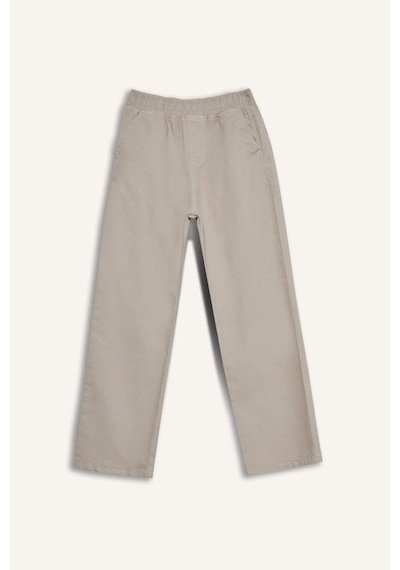 Defacto Erkek Çocuk Beli Lastikli Gabardin Pantolon G3642a825augr302 Gri