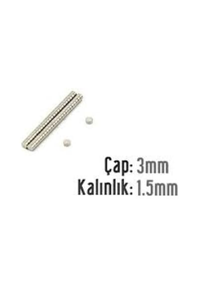 Neodyum Mıknatıs 3x1,5 Mm 10 Adet