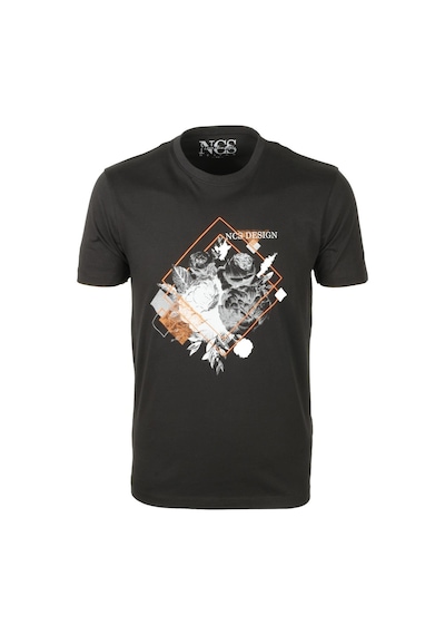 Ncs Siyah Bisiklet Yaka Baskılı Slim Fit T-shirt Ncs 1194-siyah Siyah