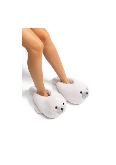 Twigy Foka EE0545 Kadın Hayvanlı Panduf Gri 36/41 Gri