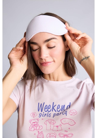 Defacto Pijama Takımı Baskılı Üst Alt H2022ax26smpn425 Pembe-pn425