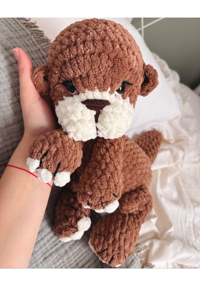 Mabel The Otter Peluş Oyuncak Beyaz - Kahverengi