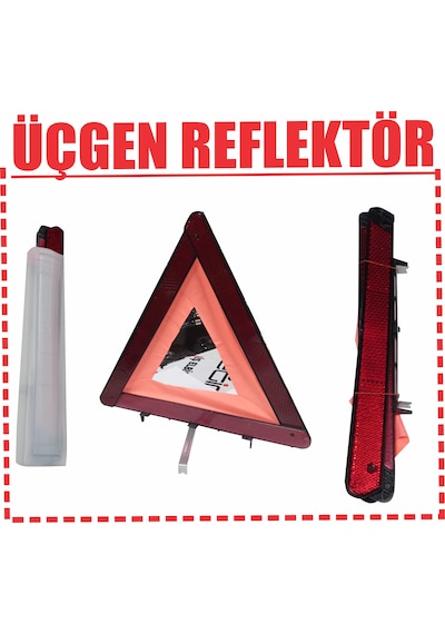 Üçgen Reflektör Metal Ayaklı- Kutulu-katlanabilir 1 Adet