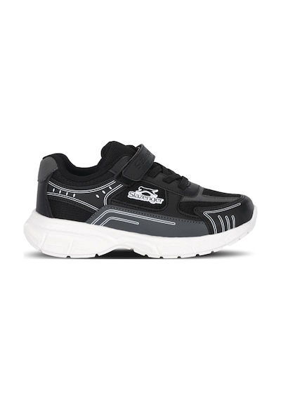 Slazenger Pırus Unisex Çocuk Siyah / Beyaz Günlük Spor Ayakkabısı Siyah - Beyaz