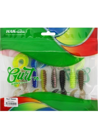 Hanfish Gurt 70 7cm Silikon Yem 8 Adet Mix 3