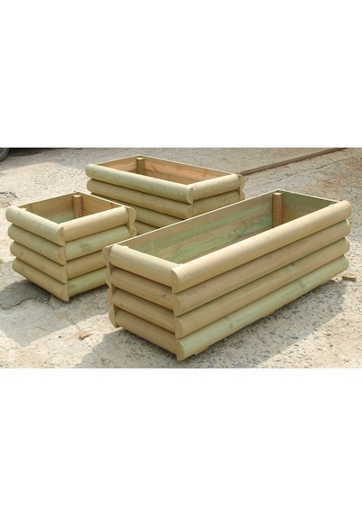 Ahşap Kütük Saksı 50X50X40