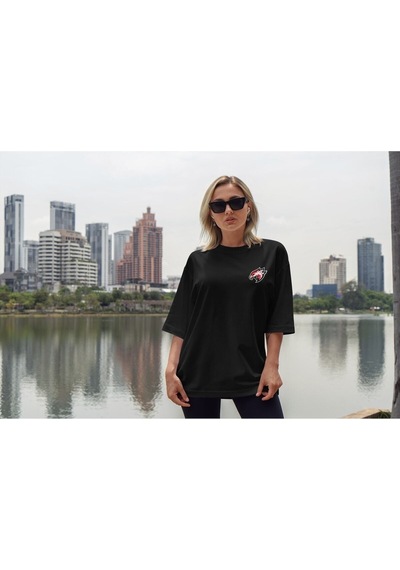 Noıssey Chulchan Shop Cenk Tosun 9 Numara Baskılı Oversize Unisex T-shirt Siyah