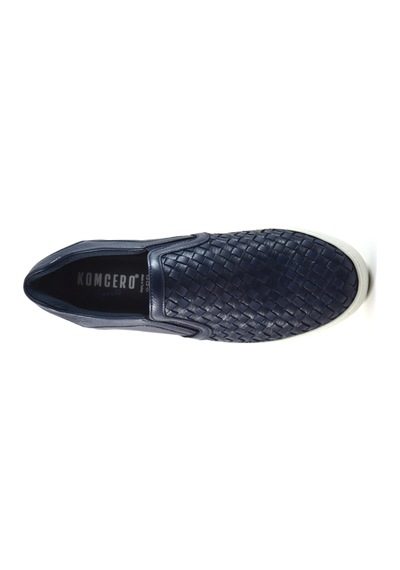Komcero 4366 Hakiki Deri Lacivet Casual Erkek Ayakkabı-Lacivert