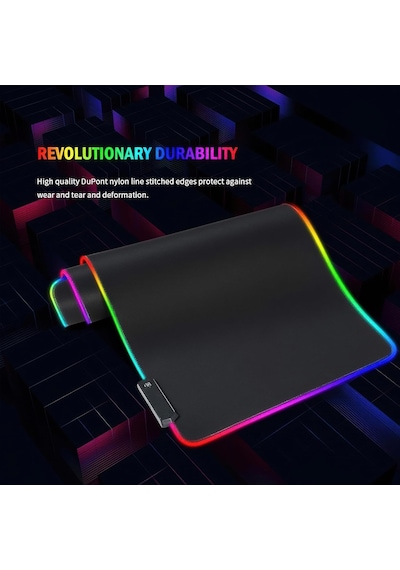 Rgb Led Gaming Mouse Pad 80x30 Xxl - 13 Renk Mod, Gaming Mousepad Işıklı, Oyuncu Büyük Keyboard