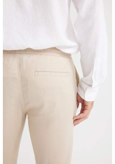 DeFacto Yazlık Jogger Keten Düz Paça Pantolon D7542AX25SPBG737