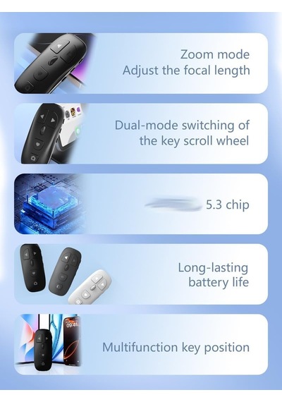 Bluetooth Sayfa Çevirme Kumandası Tekerlekli Uzaktan Kontrol Cihazı Telefon Tablet Uyumlu Video Kaydırma E-kitap Okuma Selfie Çekim Medya Kontrol Aleti Kr-06 Gri
