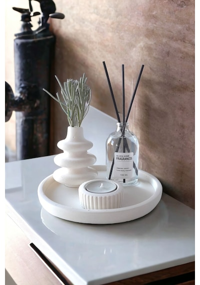 Dekoratif Minyatür Makaron Vazo 100 Ml Fresh Oda Kokusu Set Tealight Mum Dahil Değildir