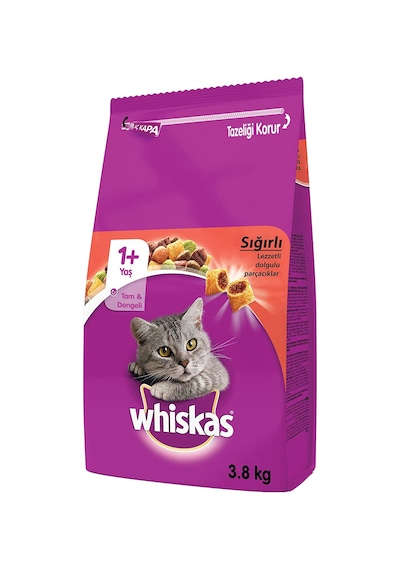 Whiskas Sığır Etli Yetişkin Kedi Kuru Maması 3800 G