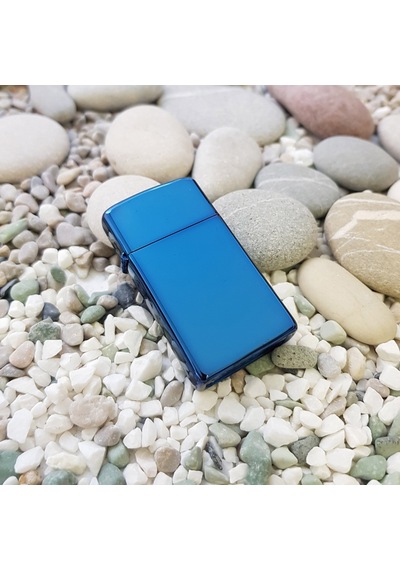 Ehediye Zippo Çakmak Slim Parlak Sapphire 20494