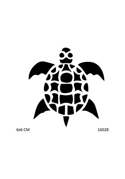 Airbrush Tattoo Yavru Caretta Yapışkanlı Stencil Süsleme Ve Boyama Kalıbı