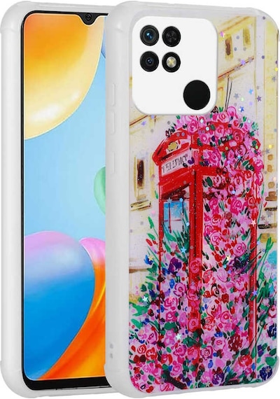 Nourthkiingdom Redmi 10c Kılıf Simli Desenli Kamera Korumalı Parlak Nrtk Popy Kapak - Kulübe Kulübe
