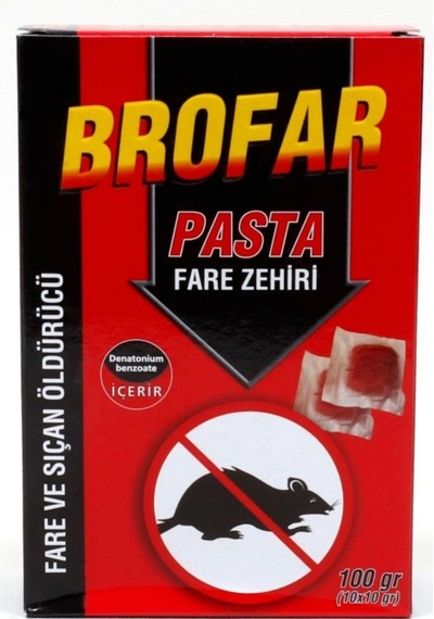 Brofar Pasta Şeklinde Fare Zehiri 2 x 100 G