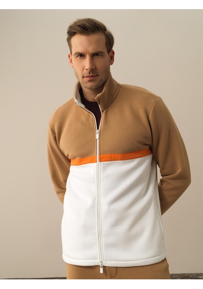 Xint Camel Pamuk Dokulu Regular Fit Sweatmont 350175