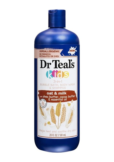 Dr.teals Kids Oat & Milk 3in1 Banyo Köpüğü + Vücut Şampuanı + Şampuan 591ml