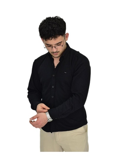 Erkek Likralı Spor Silim Fit Gömlek Bgl-st04333 Siyah Erkek Likralı Spor Silim Fit Gömlek Bgl-st04333 Siyah