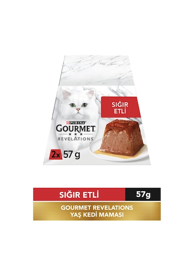 Gourmet Revelations Sığır Etli Kedi Yaş Maması 2x57gr - Kedi Pastası