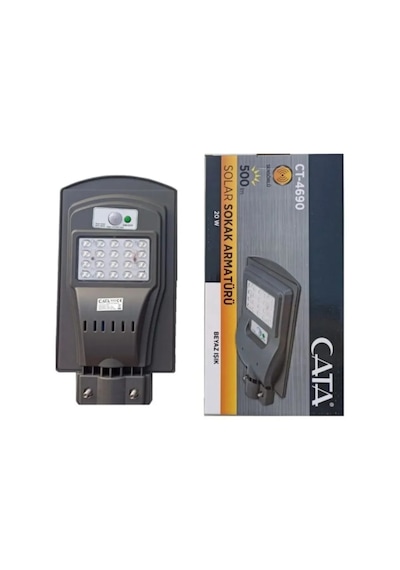 Ct-4690 Güneş Enerjili Bahçe Aydınlatma Solar Sokak Lambası 20w