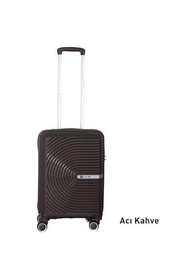 Mçs Bavul Büyük Ve Kabin 2li Set Kırılmaz Silikon Valiz V374 Acıkahve Kahverengi
