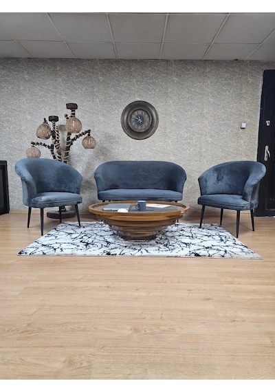 Zafir Teddy Takım Siyah Boyalı Sivriltme Ayak Çay Seti Koltuk - Berjer , Balkon, Salon, Ofis Füme Zafir Teddy Takım Siyah Boyalı Sivriltme Ayak Çay Seti Koltuk - Berjer , Balkon, Salon, Ofis Füme