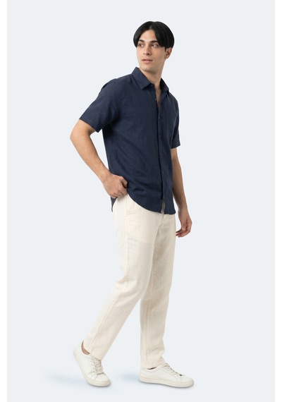 Slazenger Kırtıda Erkek Indigo Gömlek
