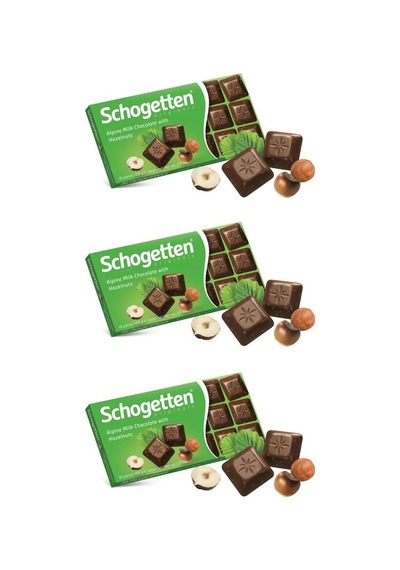 Schogetten Alpina Hazelnuts Fındıklı Sütlü Çikolata 3 x 100 G