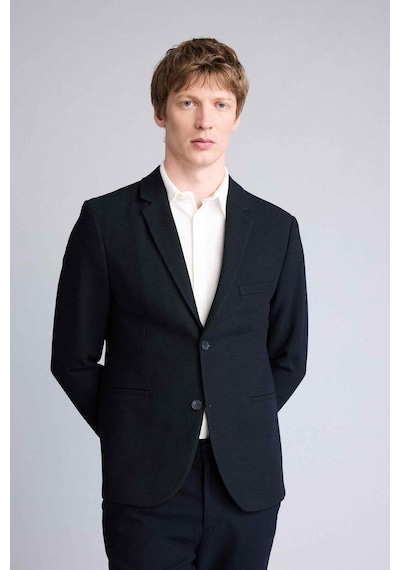 Defacto Modern Fıt Penye Blazer Ceket F2347ax26spnv64 Lacivert-nv64